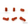 4 cuentas antiguas de coral rojo mediterráneo natural de 15 ct, cuentas de coral rojo natural sin teñir perforadas