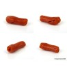 4 cuentas antiguas de coral rojo mediterráneo natural de 15 ct, cuentas de coral rojo natural sin teñir perforadas