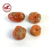 Lote 4 Cuentas de coral rojo natural antiguo de 66 quilates - 13 g, cuentas de coral rojo antiguas extraídas