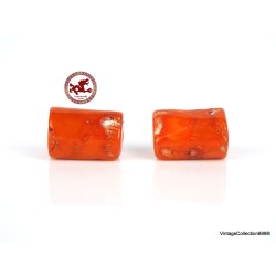 Cuentas de coral rojo azafrán grandes, juego de 2 cuentas de coral rojo en barril, cuentas de coral rojo ,  33,85 ct - 6,81 g