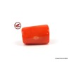 Large Red Coral Bead,  Red Coral Barrel Bead,  Pierced Red Coral Bead,  drilled red Coral bead of 4gr - 20ct