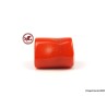 Large Red Coral Bead,  Red Coral Barrel Bead,  Pierced Red Coral Bead,  drilled red Coral bead of 3.38gr - 16.90ct