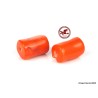 Large safron Red Coral Beads,  set of 2 Red Coral Barrel Beads,  Pierced Red Coral Beads,  drilledof 36.40ct - 7.3gr