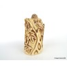 Antique Chinese Snuff Bottle,  Bone Snuff bottle Hand Carved Butterfly and Vegetation with signature on Base,  Carved Bone