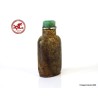 Antique Qing Dynasty SNUFF BOTTLE chinese 19th Century with green Jade stopper,  Old Snuff Bottle carved in hard stone