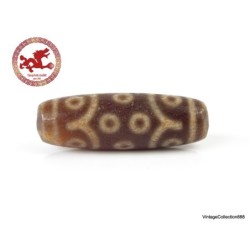 Antique DZI "15 Eyes" agate bead - Tibetan agate Dzi beads, tribal ethnic Dzi beads, prayer tibetan beads, DZI151